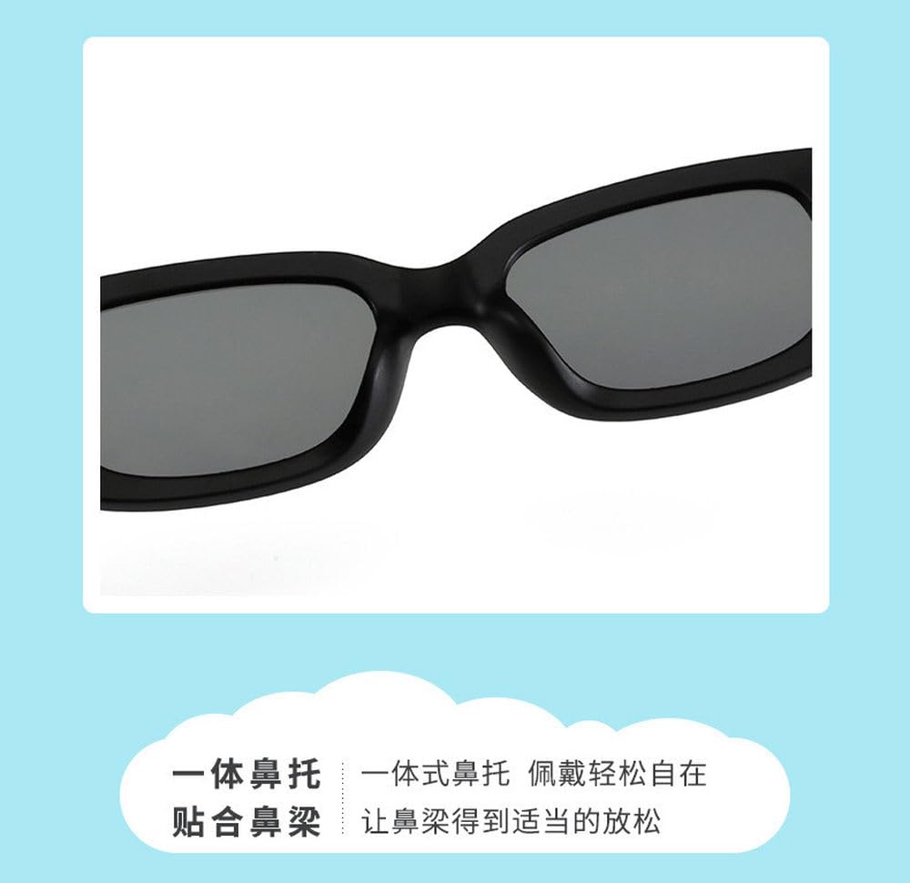 Lindos lentes de sol rectangulares esmerilados UV400 para exteriores, para niñas y niños, lentes de sol clásicos para niños