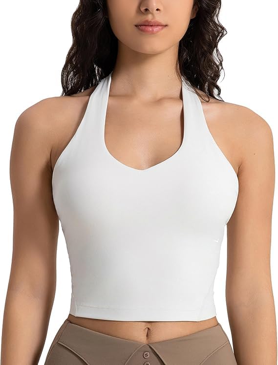 myo Women Crop Top | Stylish Ribbed Slim Fit V Neck Short Top | Trendy Summer Casual Crop Top for Girls & Women College Outfit Daily Gym Fashion-Pack of 1-picture-61
