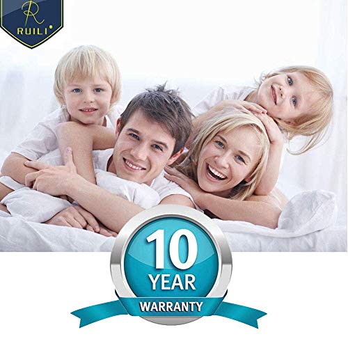 Ruili Queen Size Waterproof Zippered Mattress Encasement, Premium Breathable Vinyl Free Mattress Protector