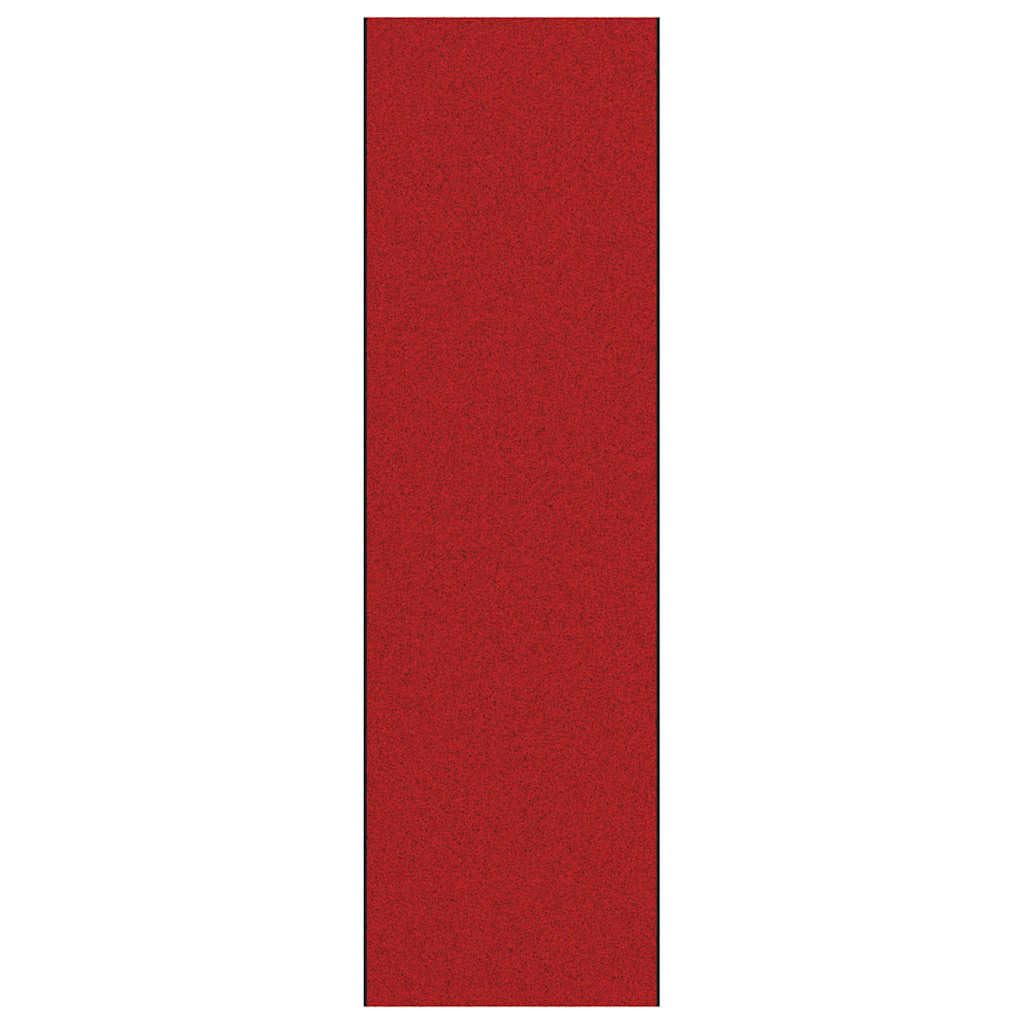 Fußmatte Rot Schwarz 120 x 400 cm rutschfest Polyamid PVC 1 STK