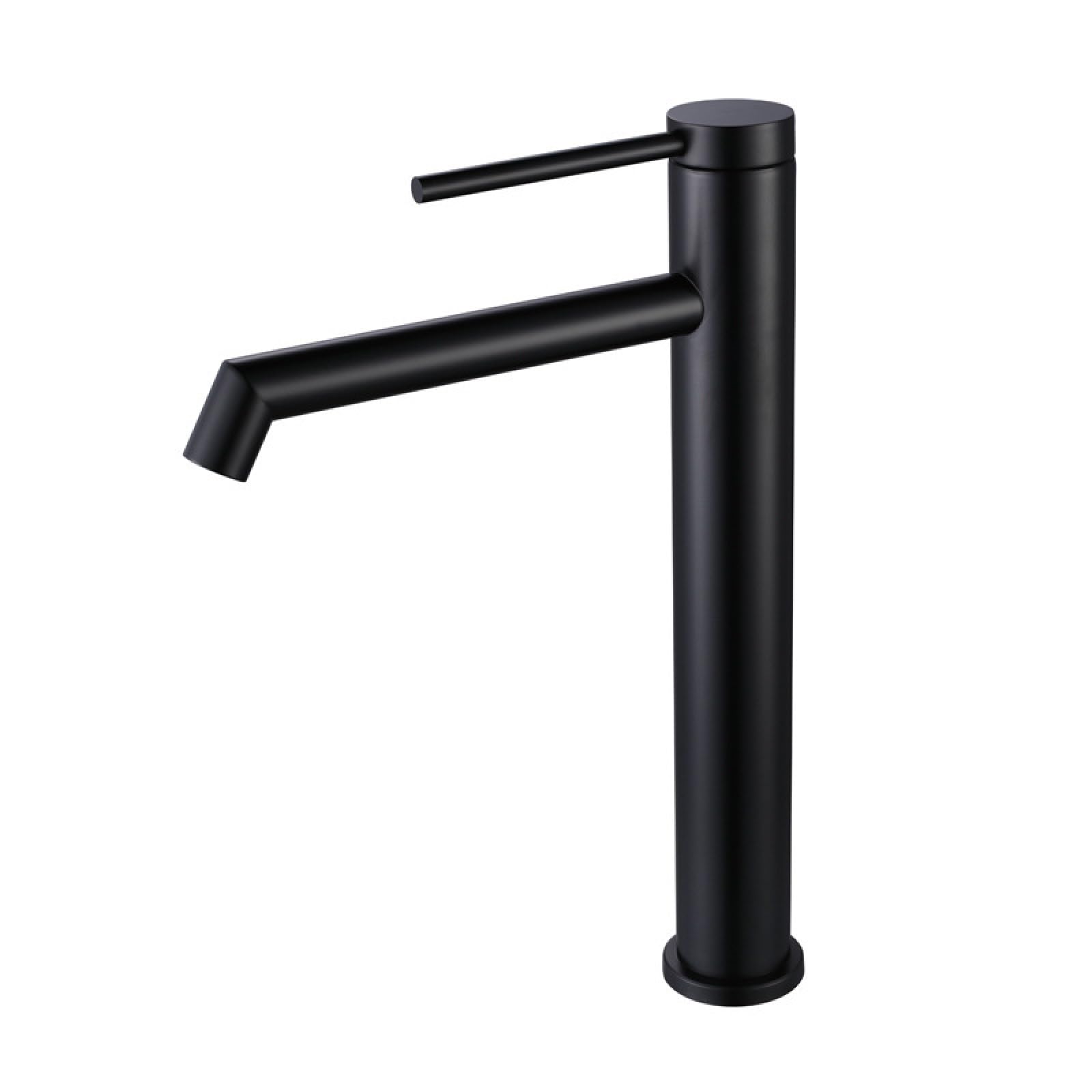 Hot and Cold Bathroom Washbasin Faucet, Black (High Model)