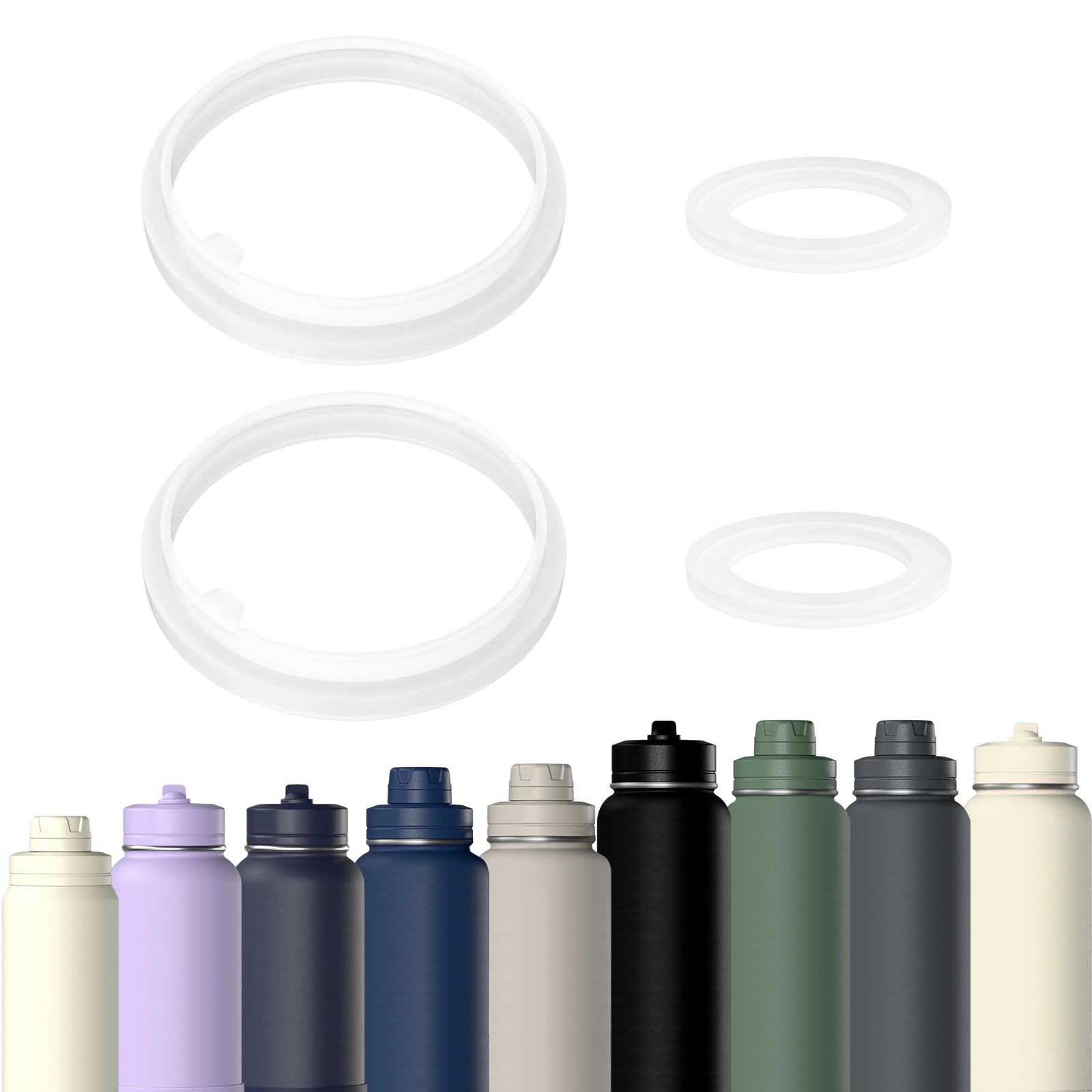 BOSORIO 4pcs Gaskets Compatible with Hydrapeak Water Bottle with Chug Lid