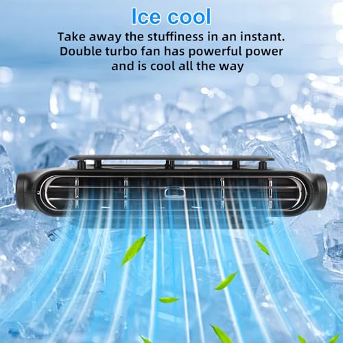 2pcs Car Backseat Fan with 3 Speeds, Angle Adjustable Carseat Cooler, Portable Ventilation Unit, 3000mAh Rechargeable Battery, Clip On Air Circulator, Ideal for Road Trips Camping Long Drives Auto - Image 6