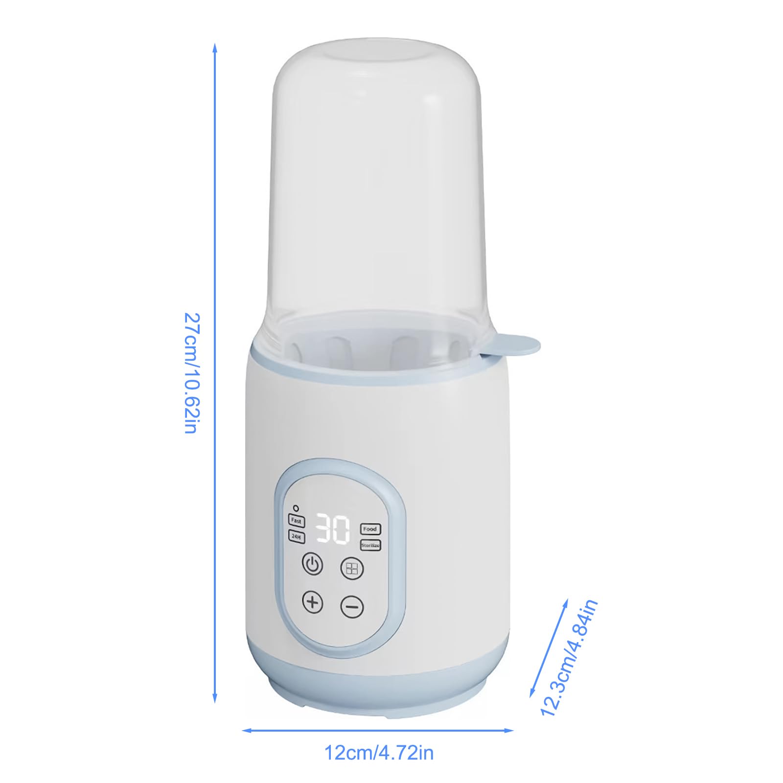 Scaldabiberon, Rapido Scaldalatte Bambini per Latte Materno o Formula, 8 in 1 Sterilizzatore per Biberon, Scongelamento Rapido Intelligente, Mantenimento in Caldo, Sterilizzazione, Facile da Usare