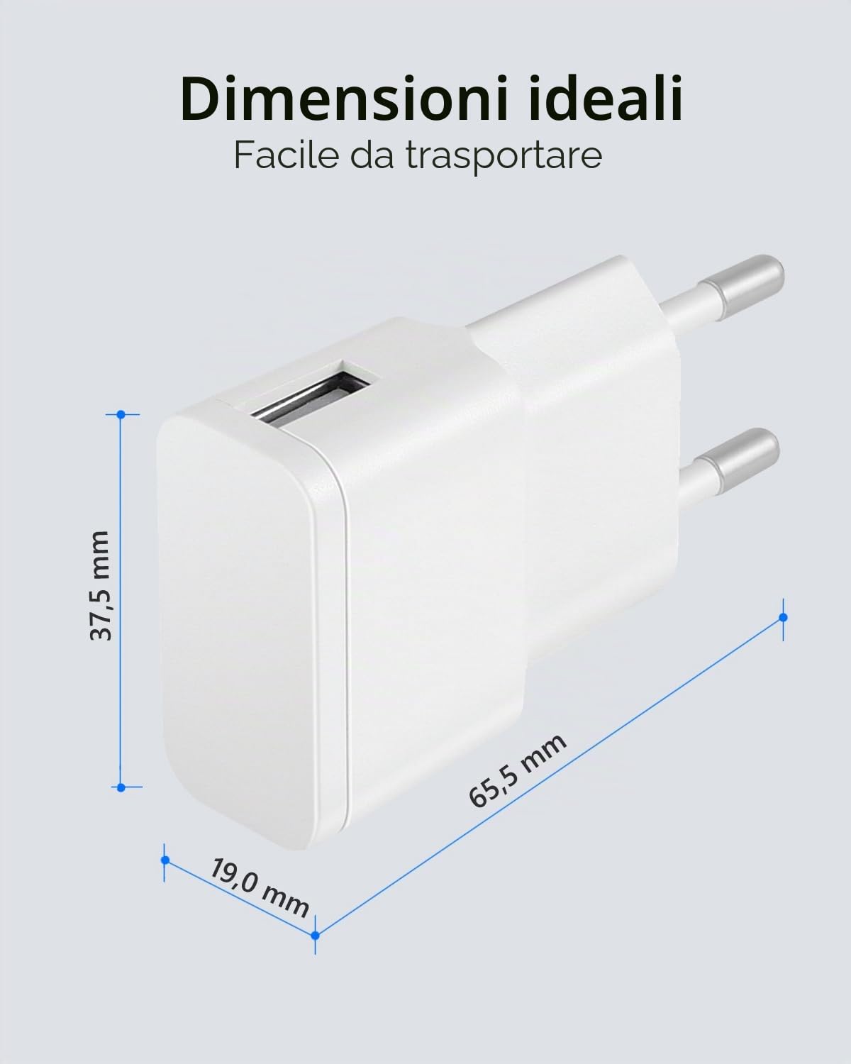 Caricatore USB 5V 1A 5W Alimentatore CA DC per Telecamere IP Tablet Smartphone