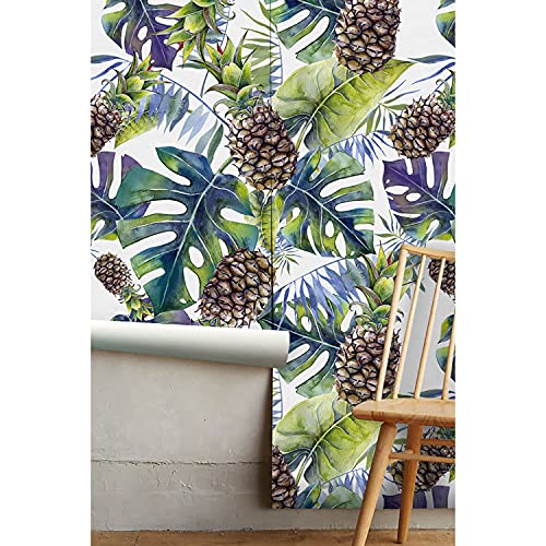 Fotomurale entretela 208x146 papel pintado pegatina hojas de piña hawaiian 5