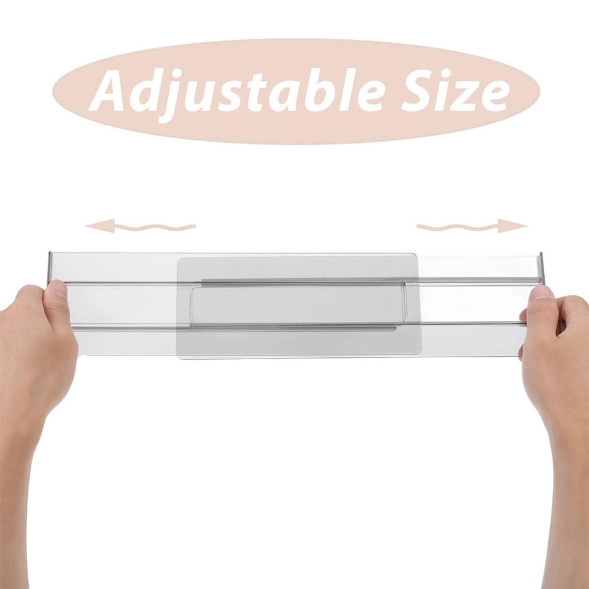 Kisangel 8 Stück Verstellbare Schubladeneinsätze aus Ps Weiß 27,5 52cm Schubladenteiler für Kleidung Socken und Organizer für Schrank und Schlafzimmer