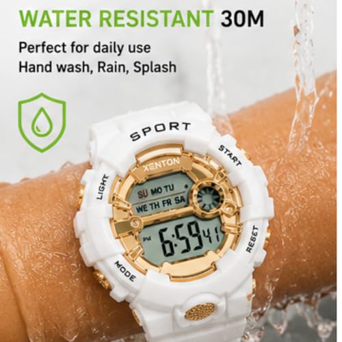 XENTON Store XENTON Digital Sports Watch for Boys & Girls, White - Image 6
