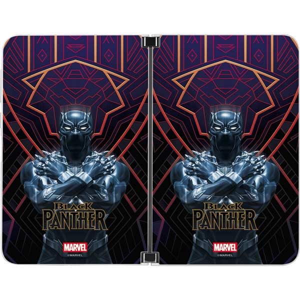 Skinit Decal Tablet Skin Compatible with Surface Duo - Officially Licensed Marvel Black Panther Wakanda Salute Design