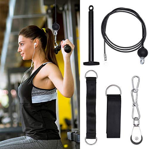 1 Conjunto Kit Fitness Polia De Peso Para Exercícios De Braço Polia De Cabo Academia Em Casa Exercit