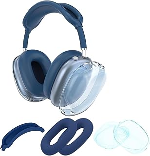 حافظة حماية من جي كيو لسماعات الرأس، غطاء مصنوع من السيليكون باللون الأزرق