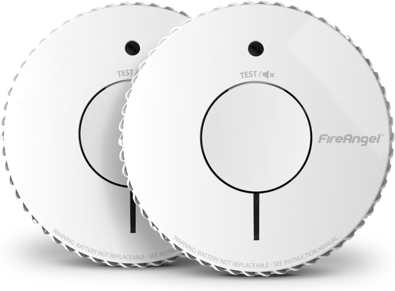 FireAngel Optical Smoke Alarm 2-Pack - FA6620 10-Year Battery Smoke Alarms for Home with Test/Silence Button - Replacement for FireAngel ST-622/ST-620 - Early Smoke Detector Fire Alarm - White