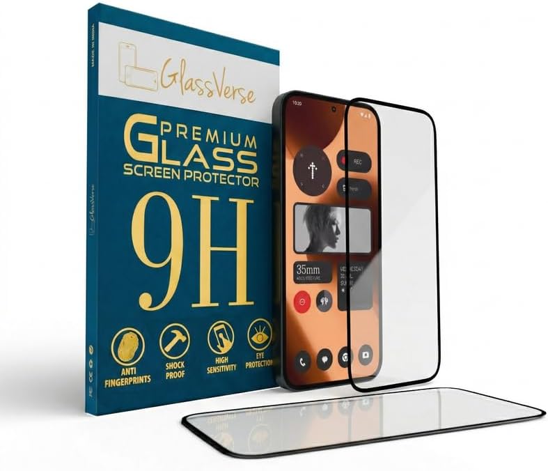 GlassVerse 9H Gorilla Tempered Glass for Nothing Phone 2a | HD Clarity Screen Protector, Ultra Strong 9H Protection, Edge to Edge, Case Friendly, Hassle-less Installation Kit Included. (Pack of 1)