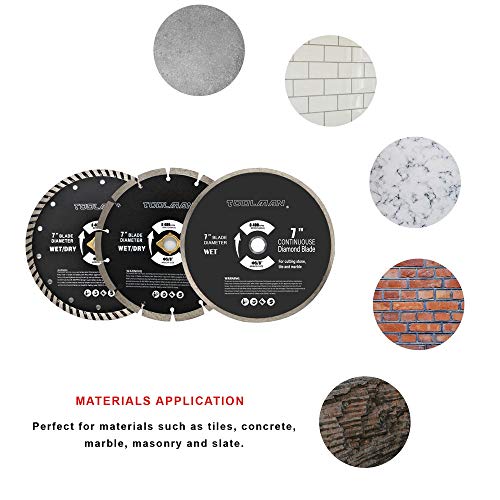 Toolman Premium Circular Saw Blade Universal Fit 7\" For Tile Marble Concrete STH028 - Thumbnail 5