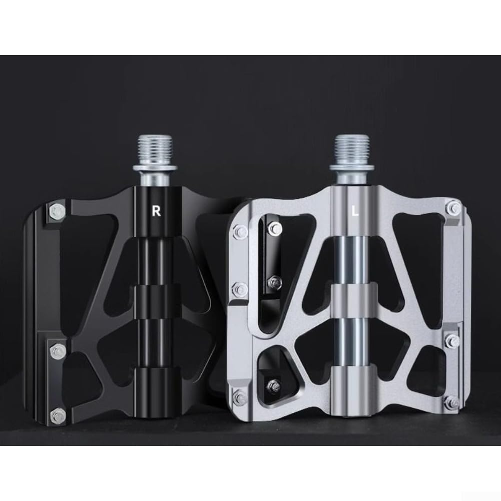 Pedales de bicicleta de montaña con rosca de 9/16 pulgadas, plataforma ancha de 92 mm, 3 rodamientos sellados, cuerpo de aleación de aluminio para ciclismo de terreno