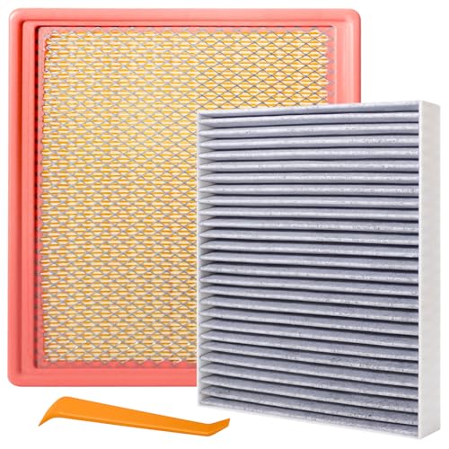 Image of 94775933 Engine & Cabin Air Filter Set Compatible with 2015-2022 Chevrolet Colorado L4 V6 GMC Canyon Replaces 13356914 23248945 CA11959 CF11966 A3195C Intake Ventilation Part
