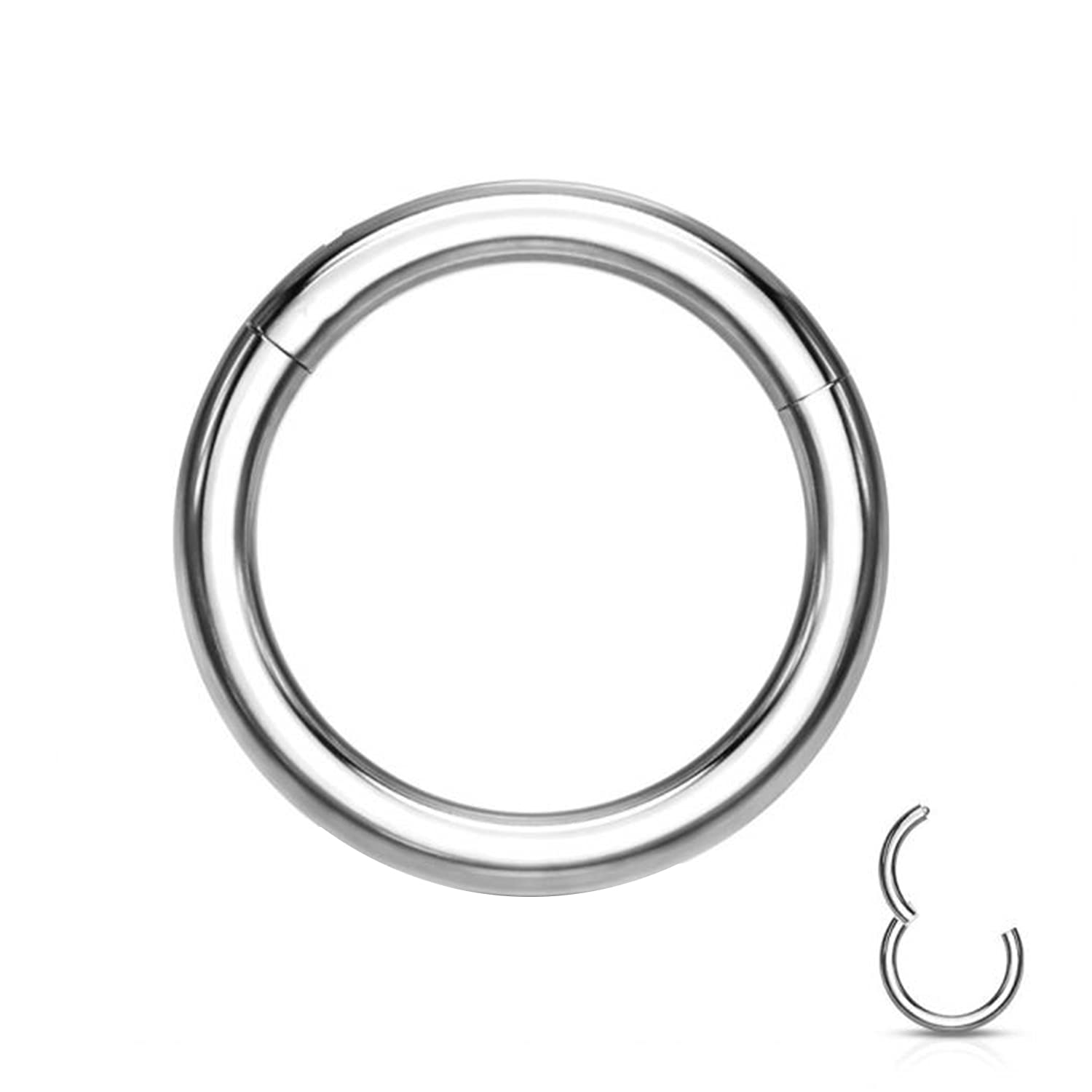 WARRIOR Anillo circular estéril de titanio para orejas, nariz, cejas, labios, pezón, PTY-002