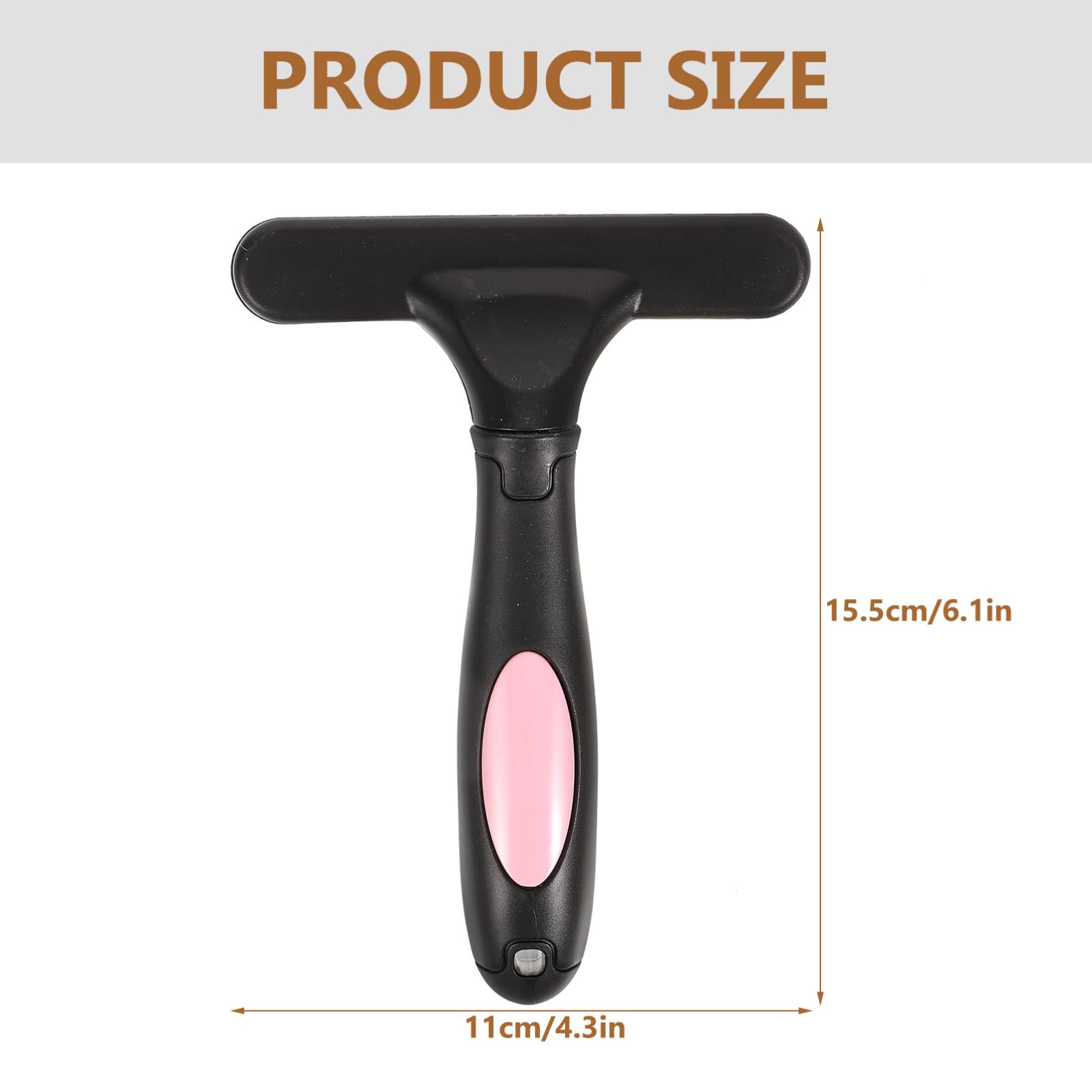 Hohopeti Ergonomic Pet Grooming Comb Horse Hair Grooming Tool Dematting Comb for Cats Horse Fur Cleaning Brush