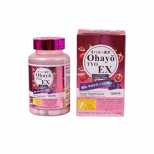 OhayoTYO EX Lumine White Glutathione 700mg, 60 Capsules