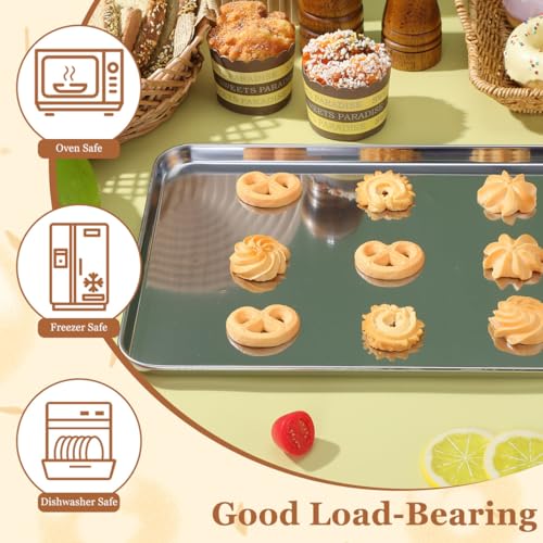 TOYANDONA Rechteckiger Edelstahl Snackteller 35X25cm Flaches Serviertablett für Bbq und Desserts Leicht zu Reinigen Geeignet für Outdoor und Küche