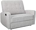Christopher Knight Home Calliope Buttoned Fabric Reclining Loveseat, Light Grey Tweed / Black from 