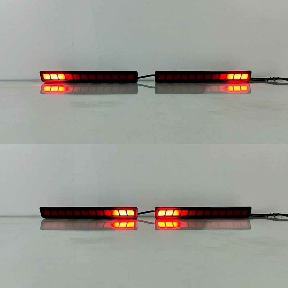 Car LED Brake Light Compatible for Mitsubishi Xforce 2023 2024, Red Shell, LED Night DRL + Brake Light + Streamer Turn Signals, Star Scan