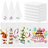 OJMHD Set di 20 asciugamani a sublimazione, 30 x 30 cm, in microfibra bianca da stampare, strofinacci personalizzati per cucina, bagno, pulizia e progetti fai da te