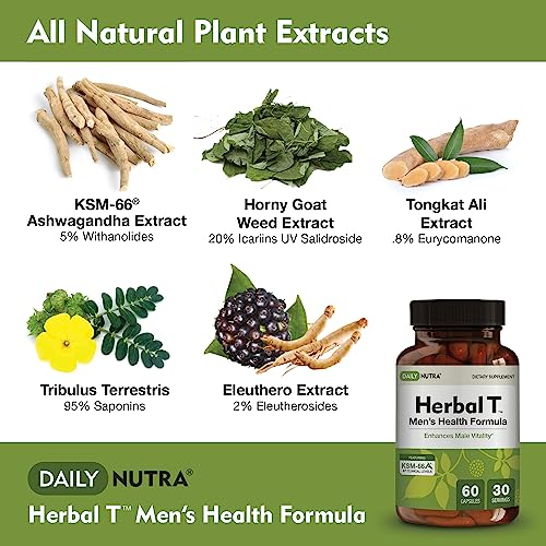 DailyNutra-Herbal-T-Mens-Health-Formula-Supplement-for-Endurance-Vitality-and-Healthy-Aging-Featuring-KSM-66-Ashwagandha-Tongkat-Ali-Tribulus-Eleuthero-and-Horny-Goat-Weed-60-Capsules