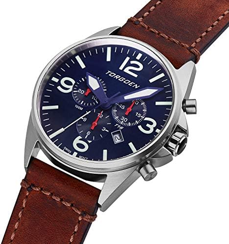 torgoen t16 stainless steel case men's chronograph watch
