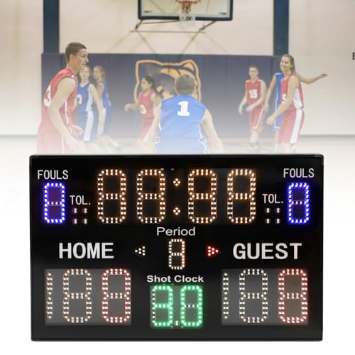 Marcador electrónico LED Cocoarm con mando para baloncesto y boxeo 4