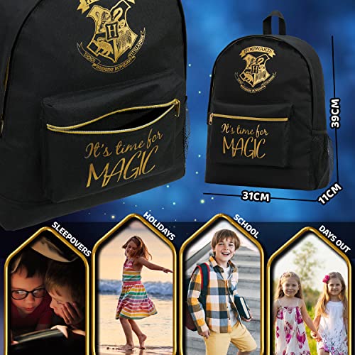 Harry Potter Mochila – Bolsa escolar para crianças e adolescentes, Preto, One Size, Clássico