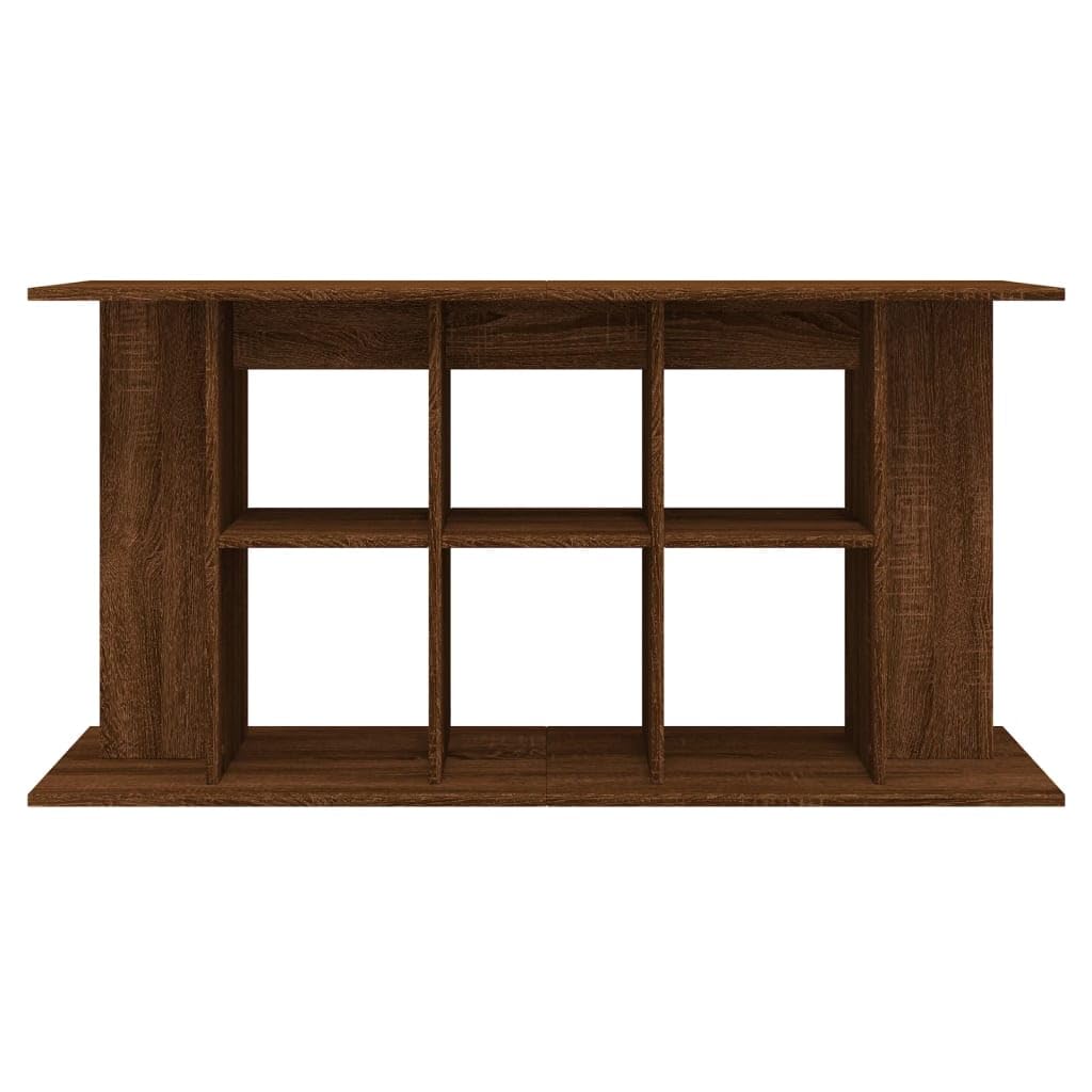Soporte para acuario, aspecto de roble marrón, 120 x 40 x 60 cm, armario inferior estable con estante y cajón para accesorios de acuario y peces en el salón o la oficina