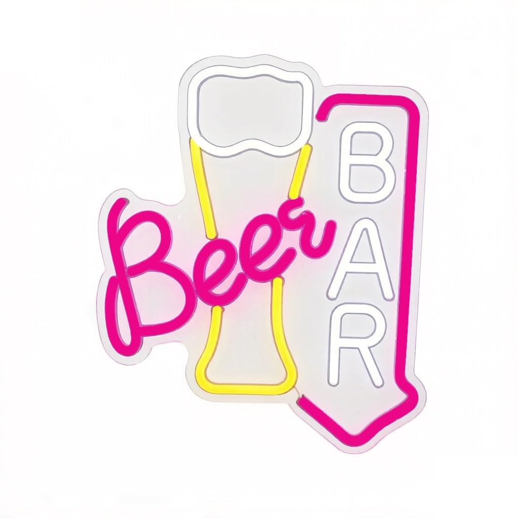 Dimmable LED Neon Sign Beer Bar Acrylic Wall Light Pub Home Party Decor(Beer bar)