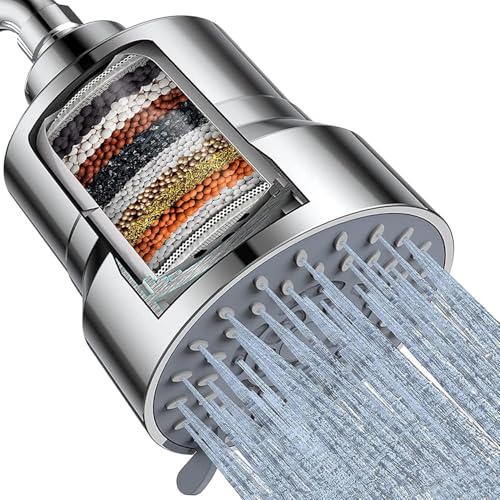 Image of Multi-Spray Shower Head Filter: 3 Modes, Hard Water & Chlorine Removal, Anti-Hair Fall, Lime Scale Solution, Silver Finish