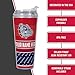Rico Industries NCAA Gonzaga Bulldogs - Zags Standard 24oz Personalized Tumbler W/Hinged Lid - Team Colored Travel Tumbler - Keeps Drinks Cold or Hot