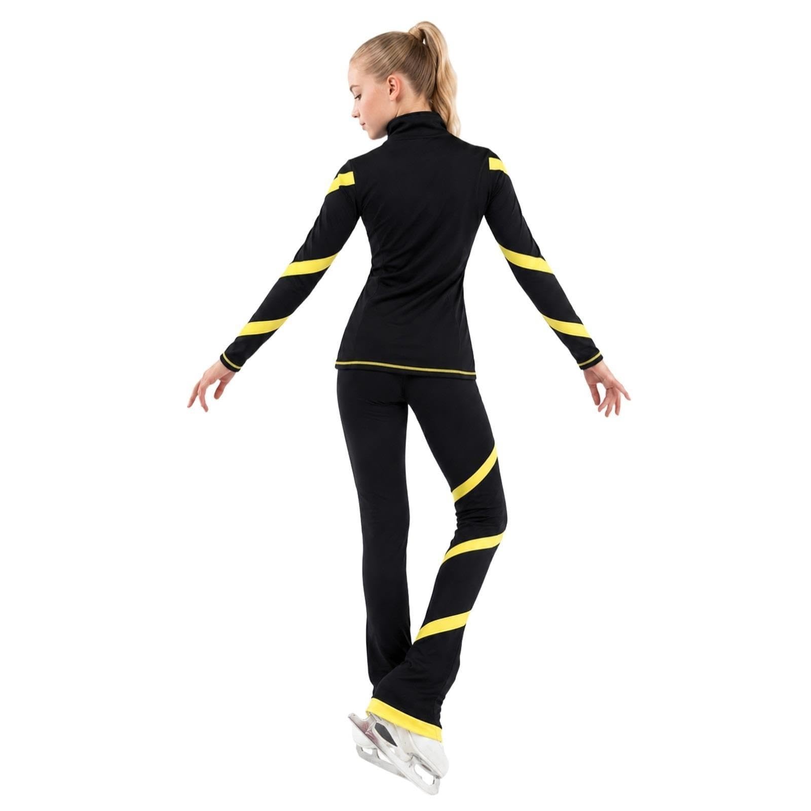 Damski Teens Komplet Łyżwiarski, Bluza Zip i Spodnie Spiralne