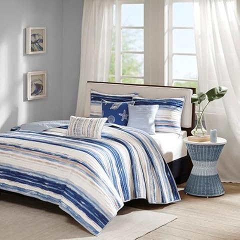 CinchFit American Made V Berth Boat Bedding - Marina 6 Piece Boat Quilt Cover Set 6PC - Universal V & XL V Berth Sizes (Universal V Berth) Cover