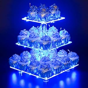 YestBuy 3 Tier Square Cupcake Stand...
