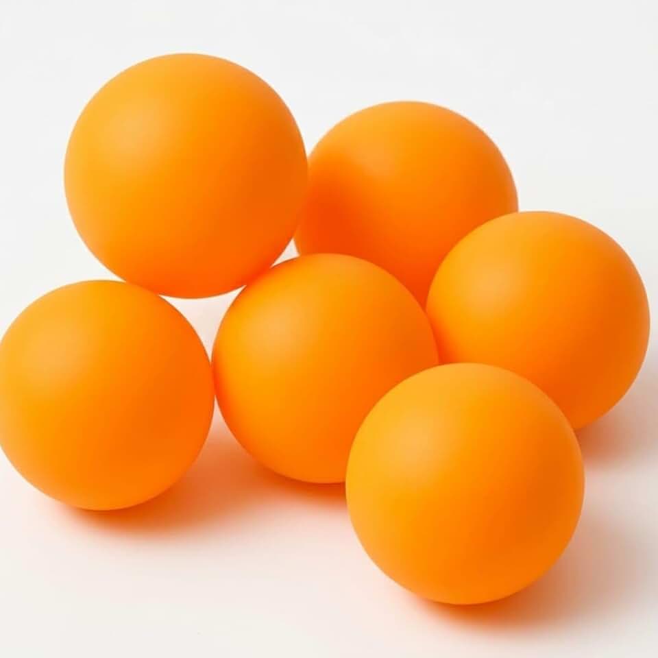 Kit Com 6 Bolinhas De Ping Pong Laranja Tênis De Mesa Ideal Para Treino Jogo Amador Lazer Brinquedo Diversão