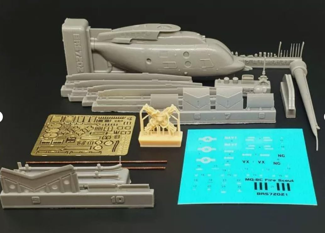 Brengun BRS72021 1/72 MQ-8C (Bell 407) Resin kit of US unmanned Helicopter