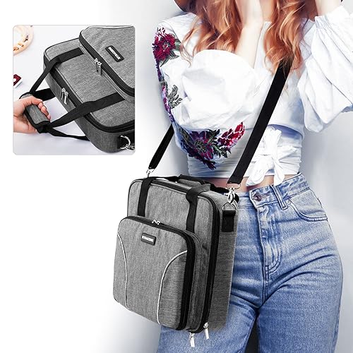 Image of MYBAGZING | Large Embroidery Project Bag - Cross Stitch Supplies Organizer - Embroidery Kits Bag - Storage & Organizer for Floss, Loops