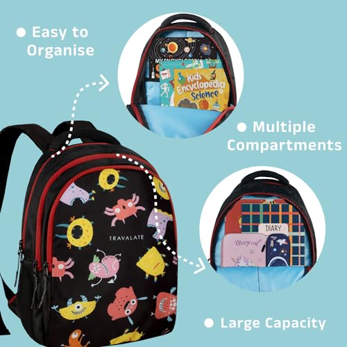 Image of TRAVALATE 25L Stylish &Trendy printed School Bag for Kid's | Backpack for Class 1 to 5 School Going Boys & Girls