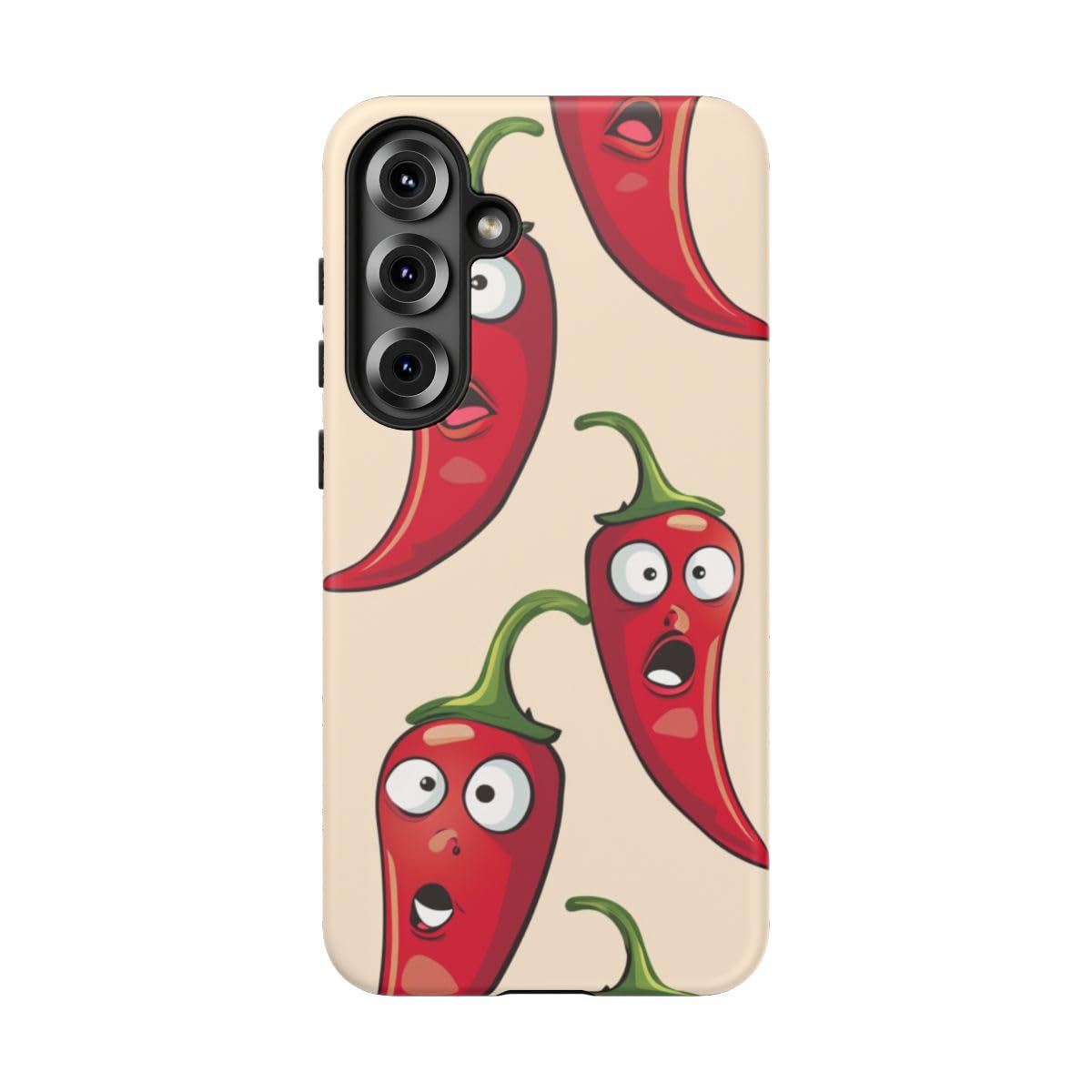 Coque piment rouge Samsung S25 Plus rigide mate