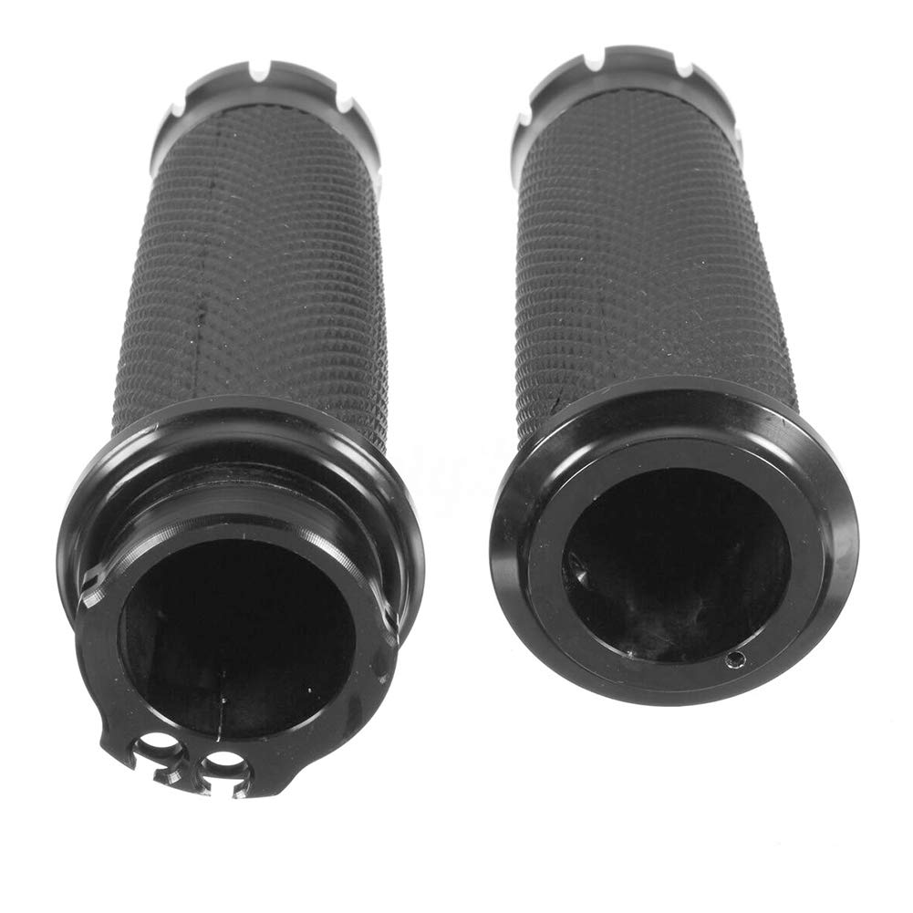 Manopole Per Manubrio Moto Keenso - 2 Pezzi Antiscivolo, Nere, 25mm - Foto 3