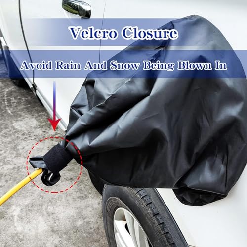 Image of EV MASTER Waterproof EV Charging Port Cover Magnetic Weatherproof Shield for Outdoor Charging | Protects EV Charging Tram from Rain, Dust & Snow | Universal Fit with Velcro Tight Seal