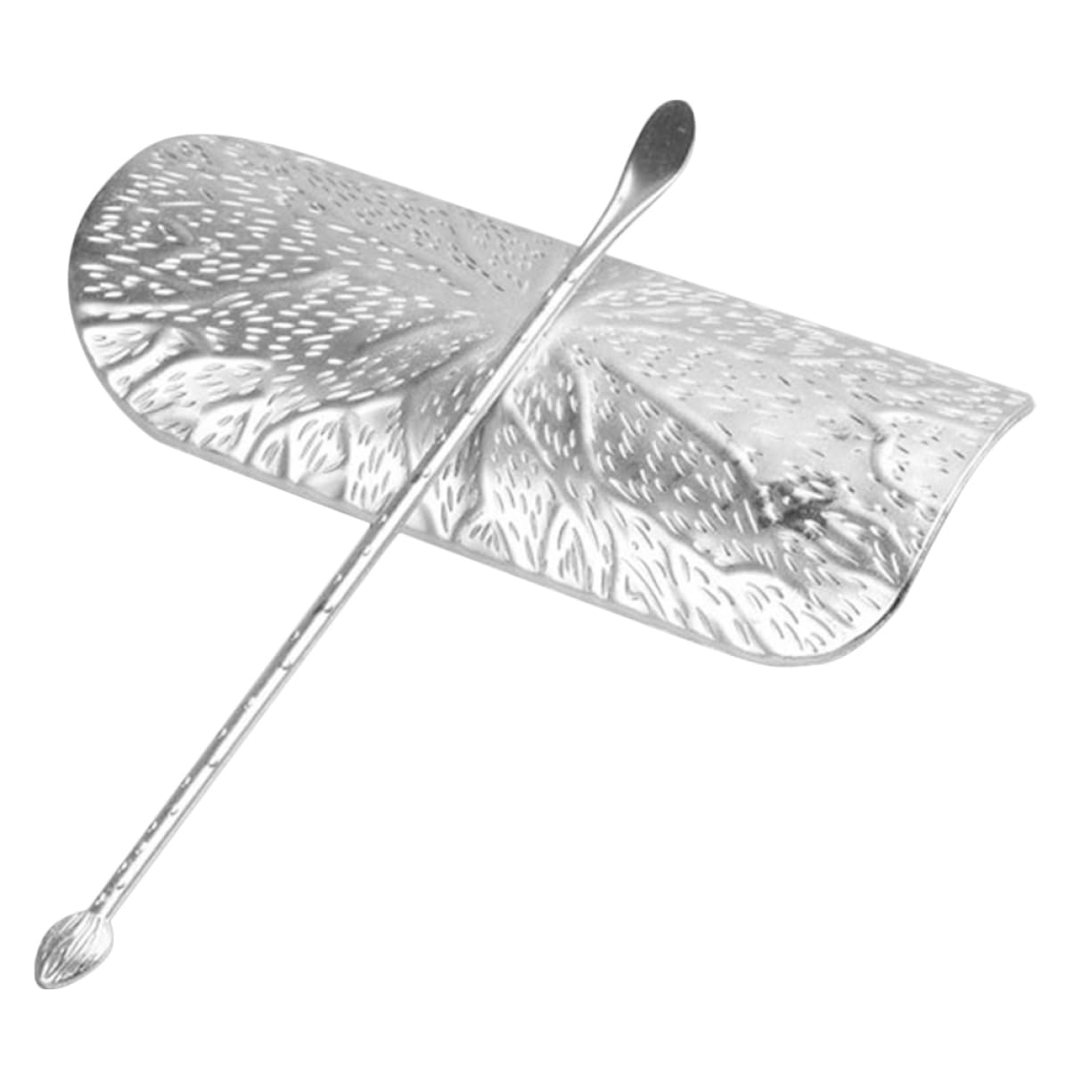 OKUMEYR Unique Tea Scoops Set Metal Tea Leaf Spoon Holder Coffee Bean Plate Tea Supplies