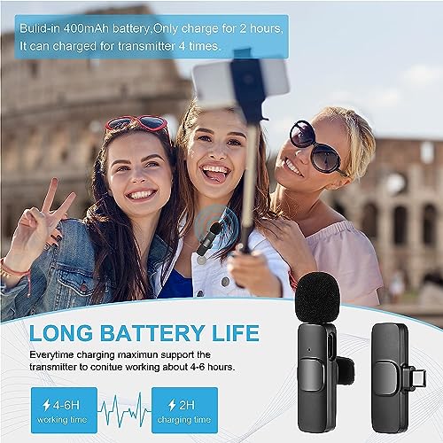 Image of TECHNOVIEW 2.4 Ghz Omnidirectional Lavalier Wireless Dual Microphone with Noise Cancallation, 50M Range Plug & Play, 2 Transmitters & 3 Receiver Lapel Mic System for All USB Devices K9-V2 (Black)