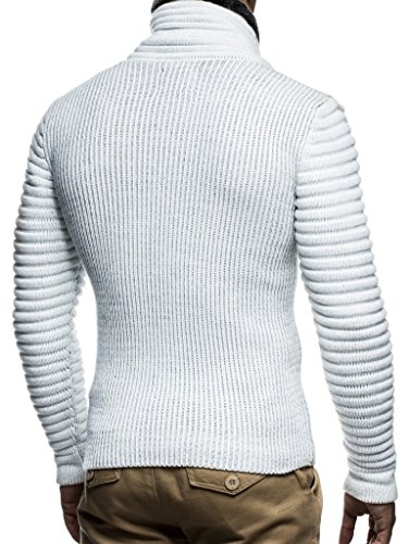 Leif Nelon LN5165 Men's Cardigan with Stud Details and Zip Front4