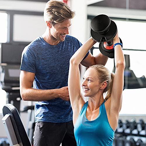 Aotob 55 Lbs (Pair) Adjustable Dumbbell Set, Dumbbells Adjustable Weight With Anti-Slip Fast Adjust Turning Handle, Dumbbell Sets Adjustable For Men And Women, Dumbbells Pair For Home Gym Exercise #TOP5