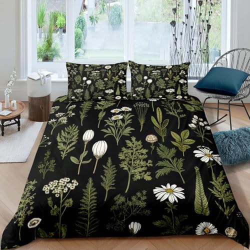 Parure de lit hypoallergique microfibre 260x230 cm fleurs 3D avec fermeture éclair fluide - 2